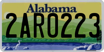 AL license plate 2AR0223