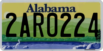 AL license plate 2AR0224