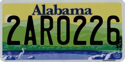 AL license plate 2AR0226