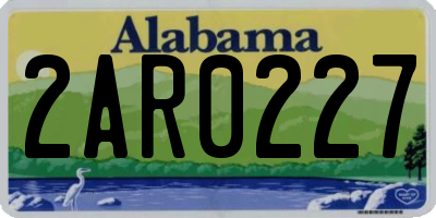 AL license plate 2AR0227