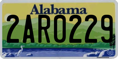 AL license plate 2AR0229