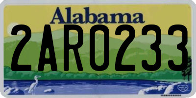 AL license plate 2AR0233