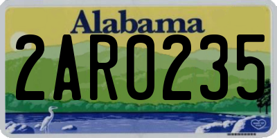 AL license plate 2AR0235