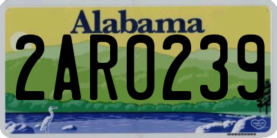AL license plate 2AR0239