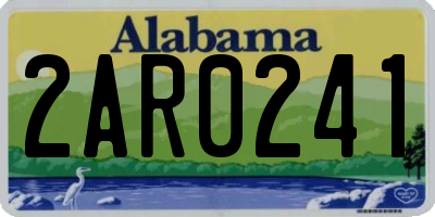 AL license plate 2AR0241