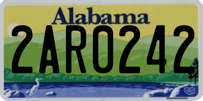 AL license plate 2AR0242