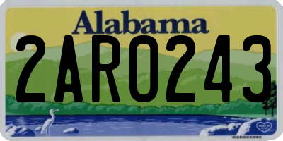 AL license plate 2AR0243