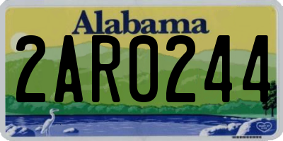 AL license plate 2AR0244