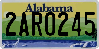 AL license plate 2AR0245