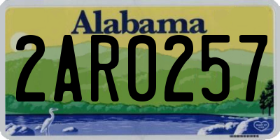 AL license plate 2AR0257