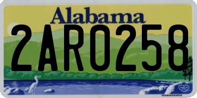 AL license plate 2AR0258