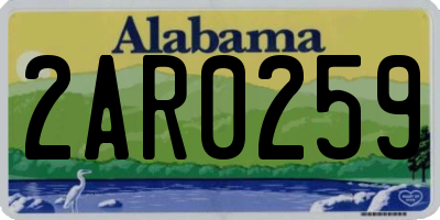 AL license plate 2AR0259