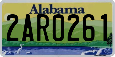 AL license plate 2AR0261