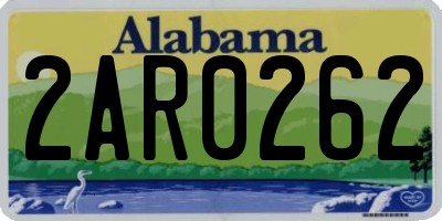 AL license plate 2AR0262