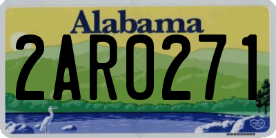 AL license plate 2AR0271