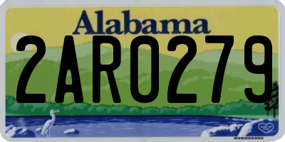 AL license plate 2AR0279