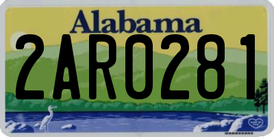 AL license plate 2AR0281