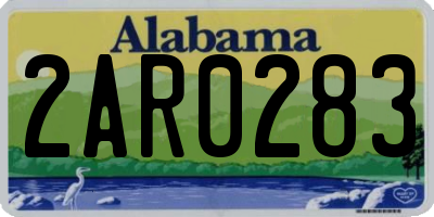 AL license plate 2AR0283