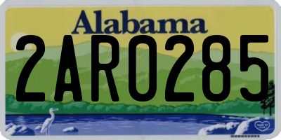 AL license plate 2AR0285