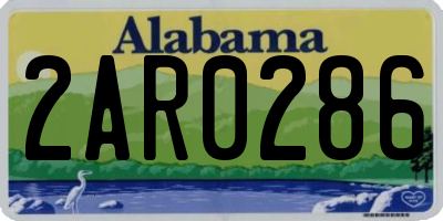 AL license plate 2AR0286