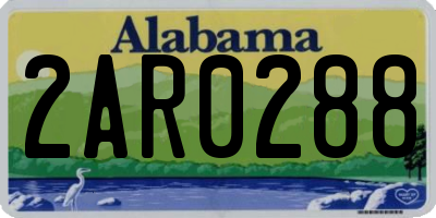 AL license plate 2AR0288