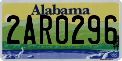 AL license plate 2AR0296