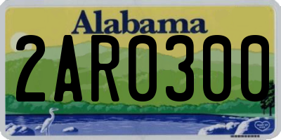AL license plate 2AR0300