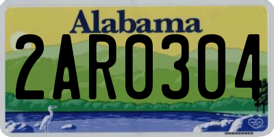 AL license plate 2AR0304