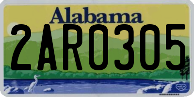AL license plate 2AR0305