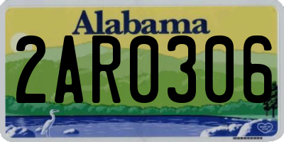 AL license plate 2AR0306