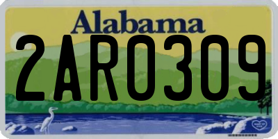 AL license plate 2AR0309
