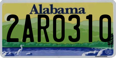 AL license plate 2AR0310