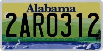 AL license plate 2AR0312