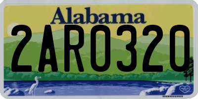 AL license plate 2AR0320