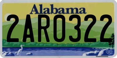 AL license plate 2AR0322