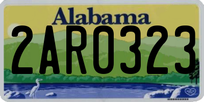 AL license plate 2AR0323