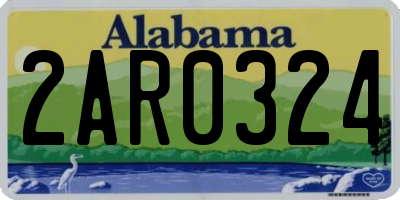AL license plate 2AR0324