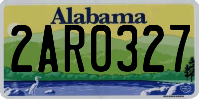 AL license plate 2AR0327