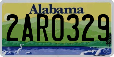 AL license plate 2AR0329