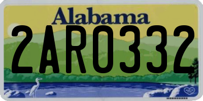 AL license plate 2AR0332