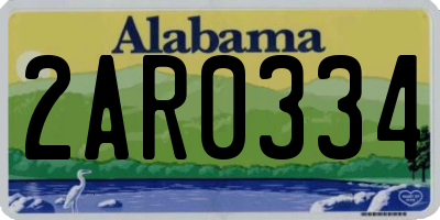 AL license plate 2AR0334
