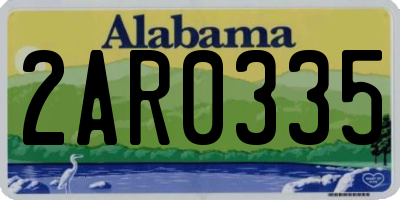 AL license plate 2AR0335
