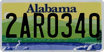 AL license plate 2AR0340