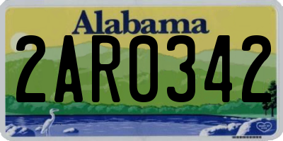 AL license plate 2AR0342