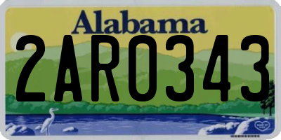 AL license plate 2AR0343