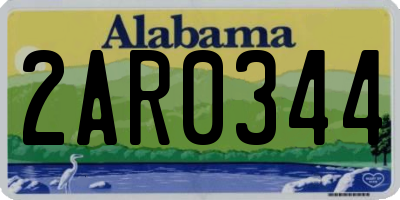 AL license plate 2AR0344