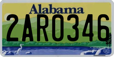 AL license plate 2AR0346
