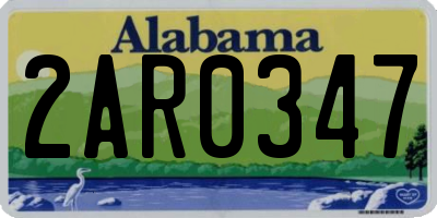 AL license plate 2AR0347