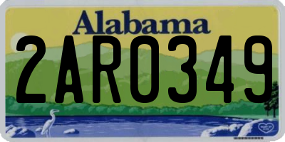 AL license plate 2AR0349