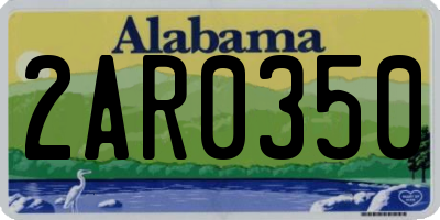 AL license plate 2AR0350